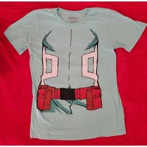 Deku My Hero Academia T-Shirt Men's Medium Green or Teal Funmation 19x27